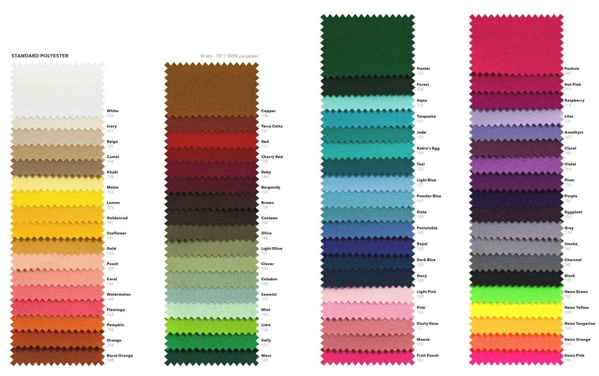 Solid Polyester Linens Rental Rochester, NY Buffalo, NY