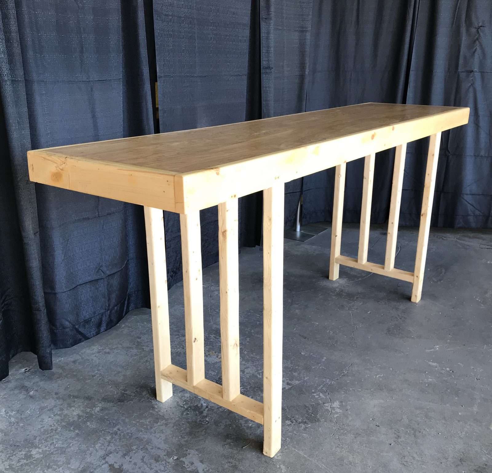 Wooden Bar Table (2) McCarthy Tents & Events Party and Tent Rentals